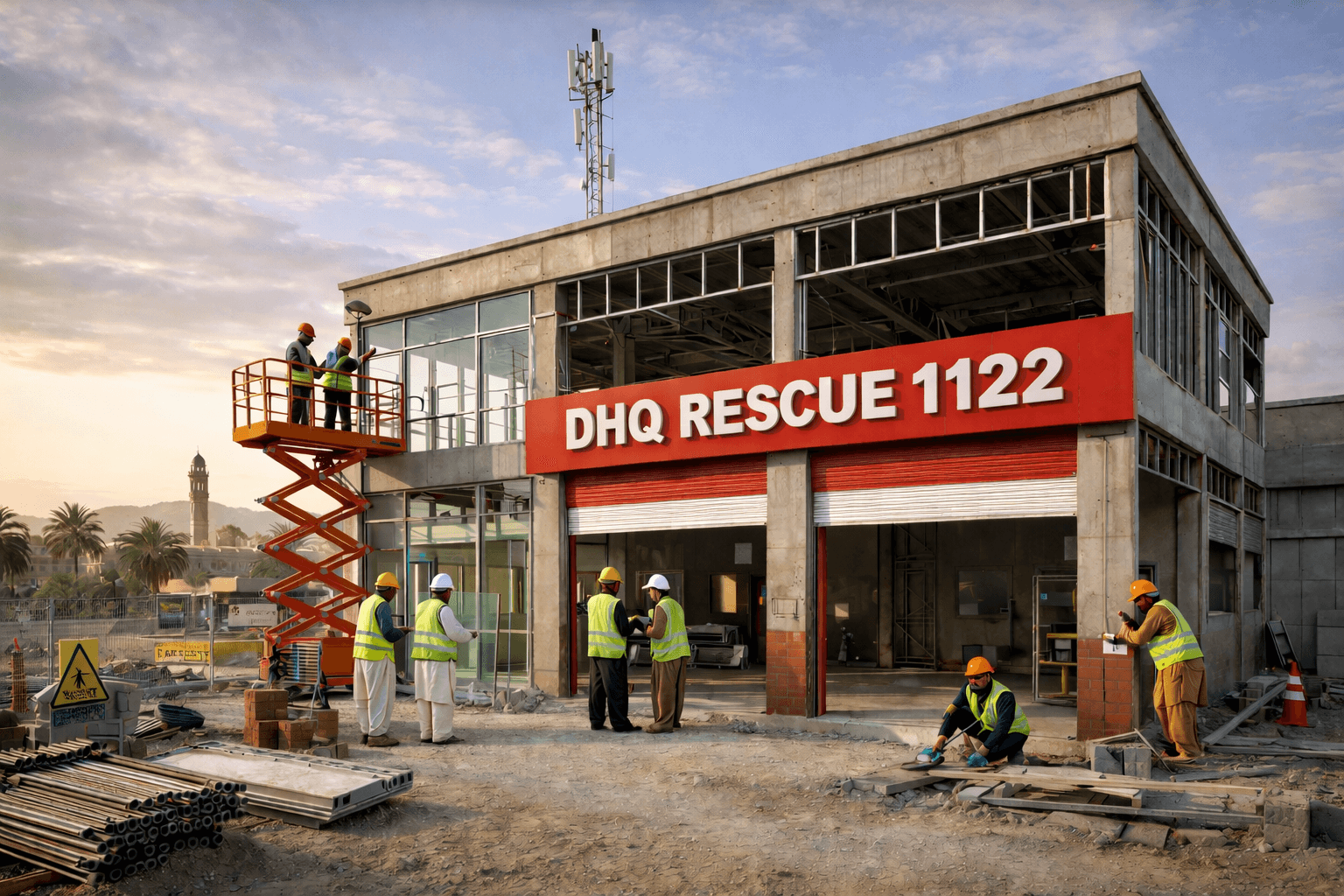 Construction District Headquarter (DHQ) Rescue 1122 Station Sujawal